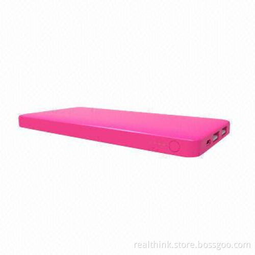 Mac-style Dual USB Li-Polymer Backup Power Bank with 10,000mAh Capacity